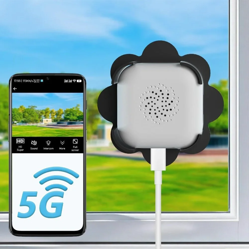 Uniter 2.5K Window Camera, 2.4GHz/5GHz WiFi Indoor Window Cameras for Home Secur